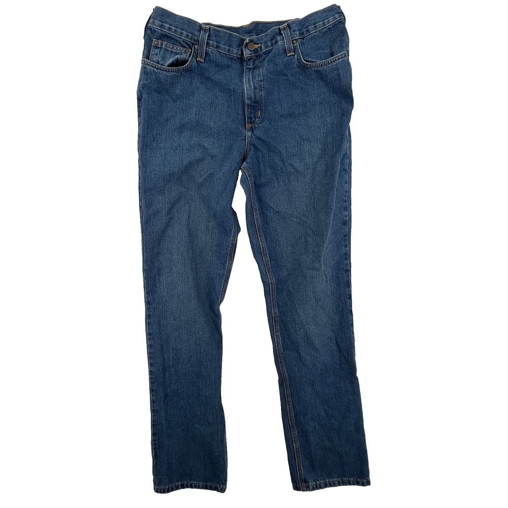 Carhartt Mens Elton Jeans 36x36 Blue‎ Traditional Fit Workwear Utility Carpenter